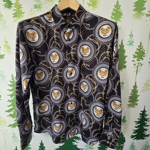 Elegant Black and Gold Men's Shirt